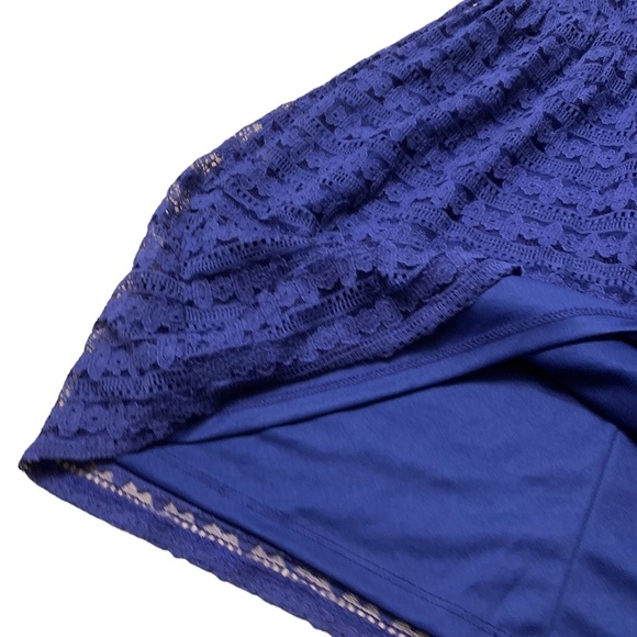 GAP | Knit Blue Dress Size 6 Elastic Waist Two Layer Cotton Blend - Picture 6 of 11